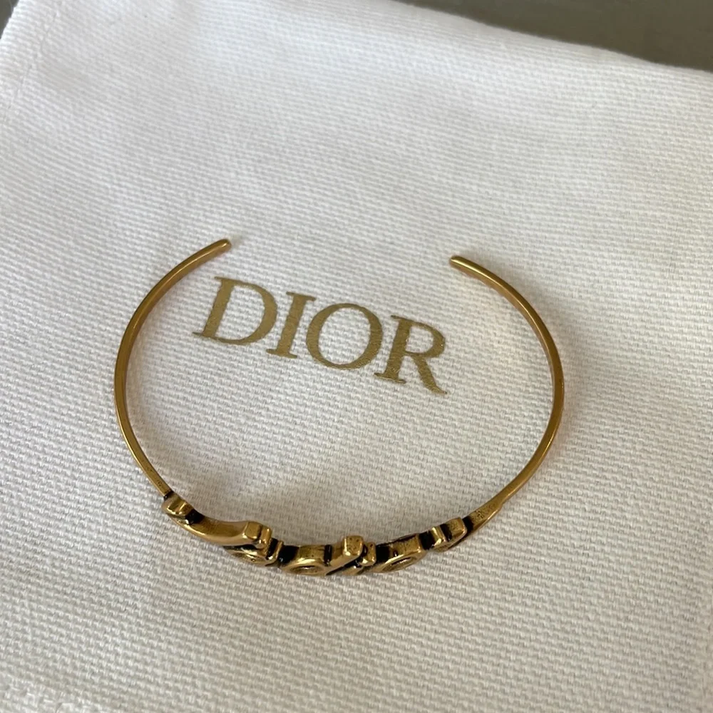 Dior Christian Dior j’adior cuff bracelet brushed gold with box - Picture 2 of 8